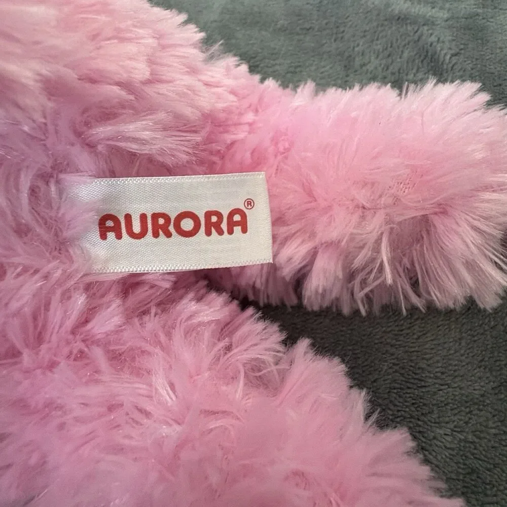 Aurora Llama Unicorn Plush Pink Stuffed Animal Toy 2020 Laying Flat 13”